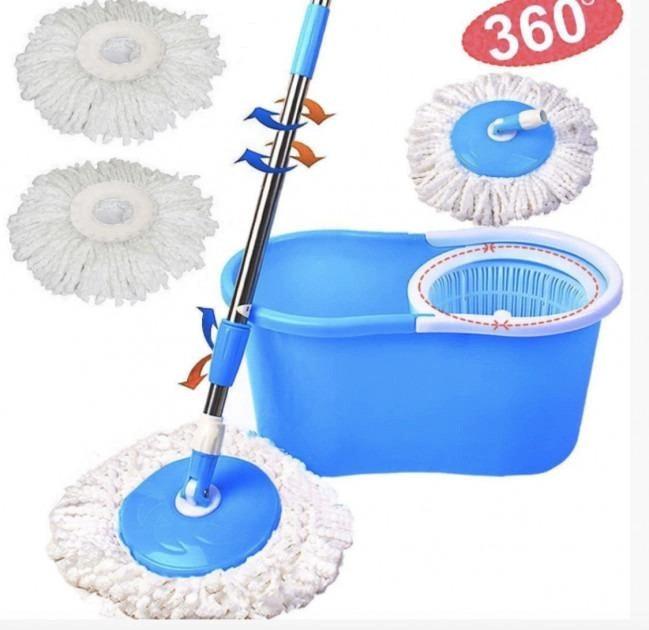 Швабра-ледарка Spin MOP 360 для підлоги з віджимом для швидкого прибирання (BS201-5 360) - фото 2