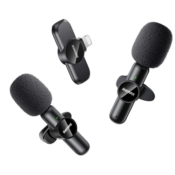 Мікрофон бездротовий подвійний петличний Remax K10 Ryusic Series One-to-Two Lightning (2850557064)