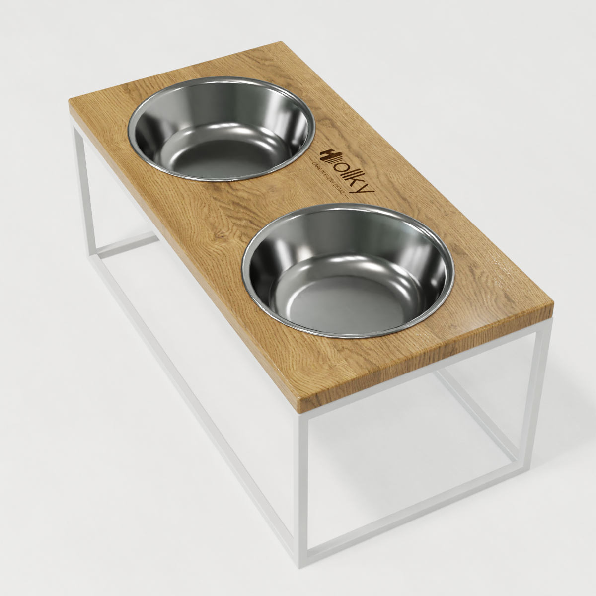 Миски на подставке для больших собак Hollky Base XL20 2х1,8 л (BXL20-522620-WHNT) - фото 5