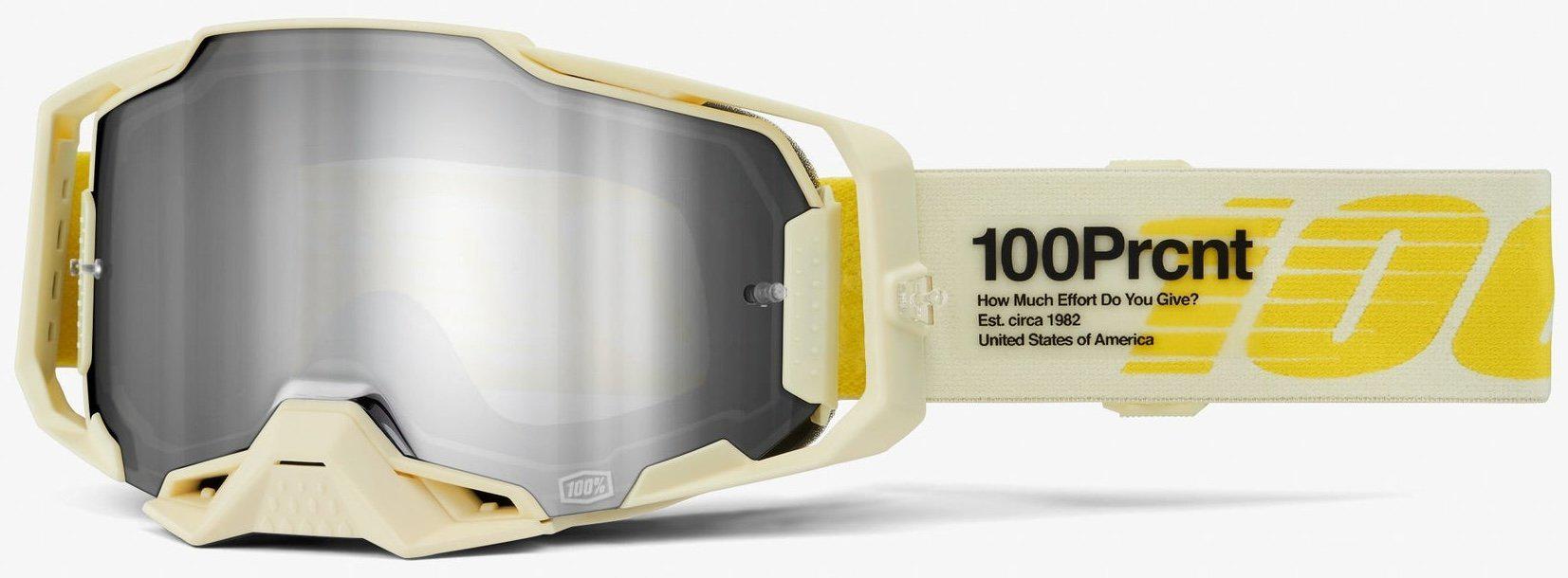 Мотоокуляри 100% ARMEGA Goggle Barely/Mirror Silver Lens (34568)