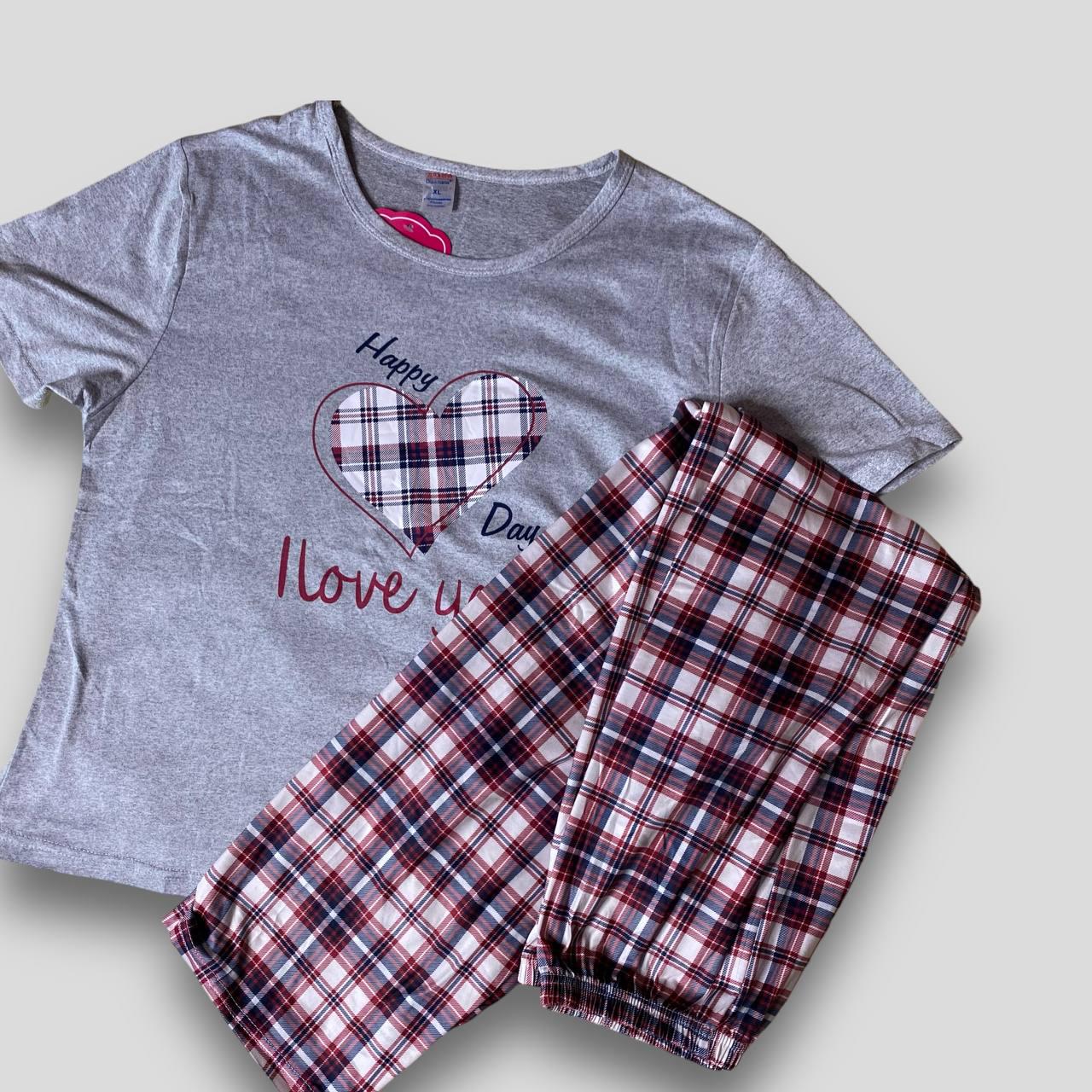 Пижама женская теплая "I Love You" футболка и брюки M (N60008) - фото 4 Пижама женская теплая "I Love You" футболка и брюки M (N60008) - фото 4