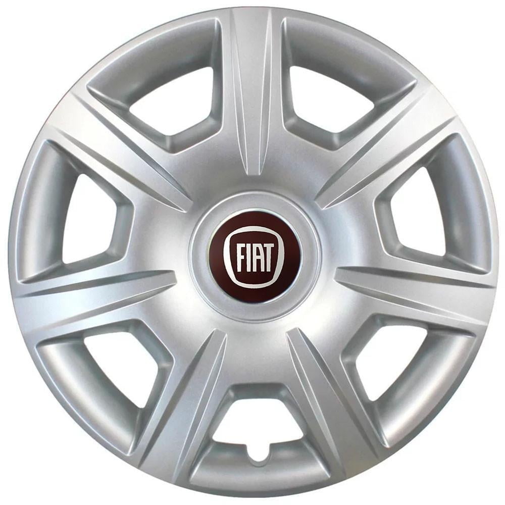 Колпаки SJS 327 с логотипом Fiat R15 4 шт. Серебристый