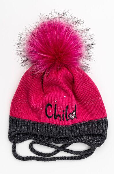 Шапка детская для девочек Сабина D982 флис 44-48 см Бежевый - фото 5