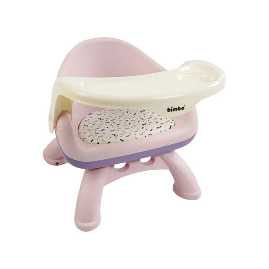 Стільчик для годування Bimbo BM-93497 зі штучної шкіри Рожевий - фото 1 Стільчик для годування Bimbo BM-93497 зі штучної шкіри Рожевий - фото 1