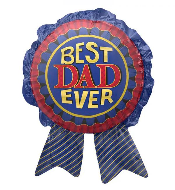 Воздушный шар Best dad ever 68 см (13449574)
