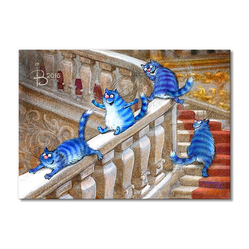 Модульная картина Эрмитажные коты в театре 1 модуль 50x75 см (_rinaz_20162225048)