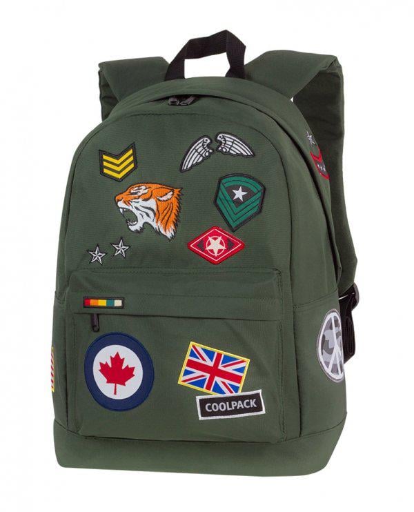 Рюкзак шкільний CoolPack Cross 42x30x17 см 25 л Badges Green (89753CP)