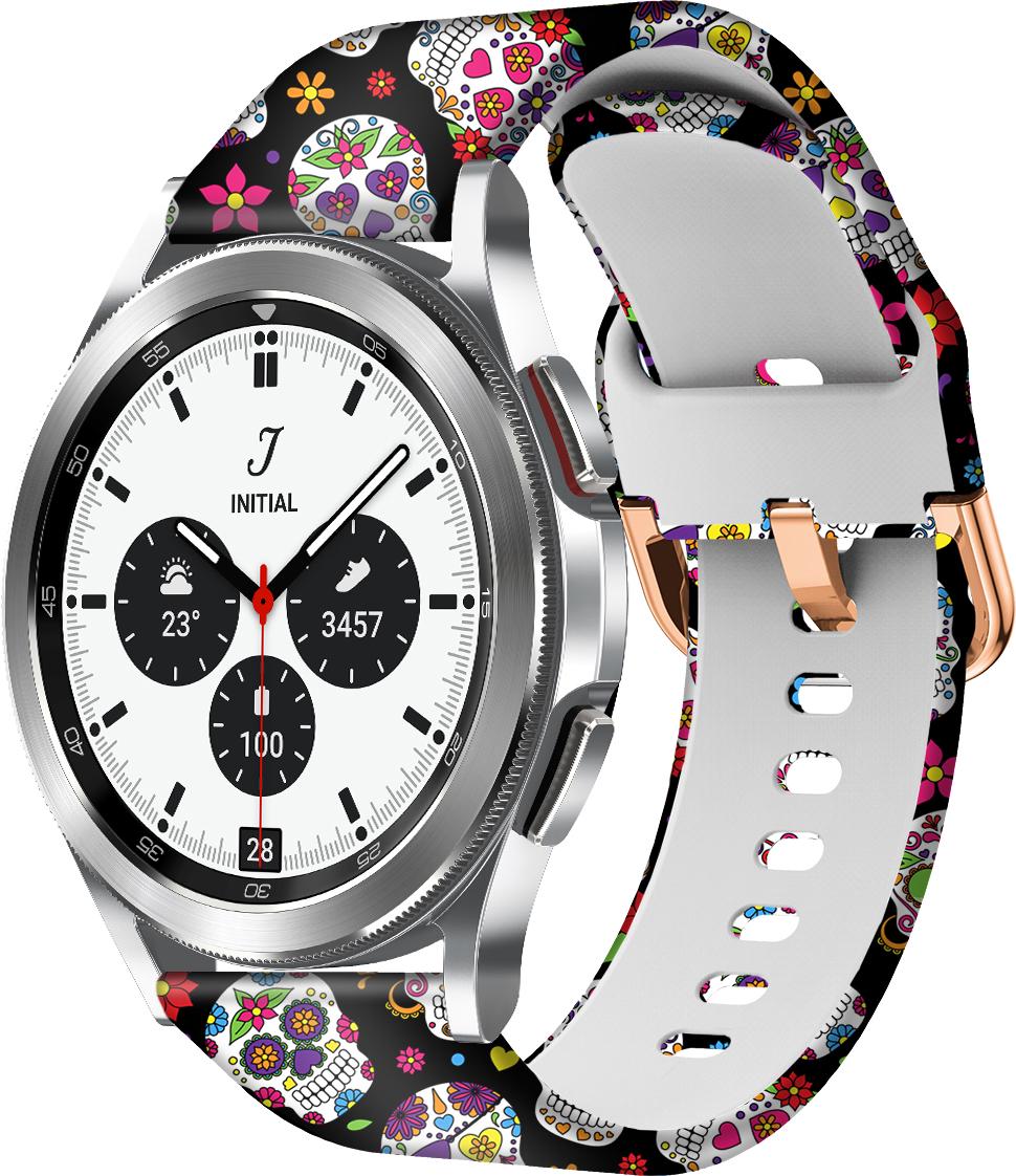 Ремешок Colorful для Galaxy Watch 4 44 мм Skull (28384)
