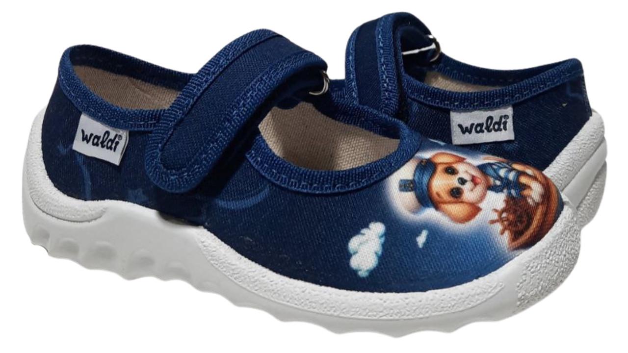 Тапочки для хлопчиків Waldi 360-692/22 на липучках р. 22 Синій