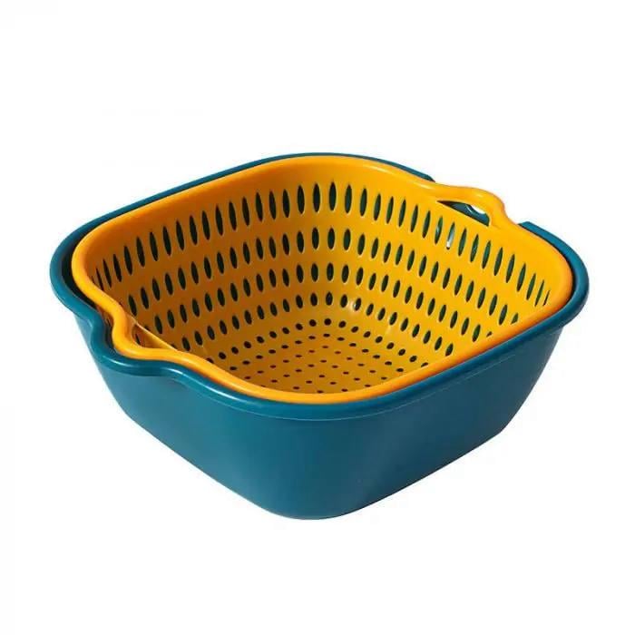 Миска з ситом для миття овочів та фруктів 20х20,5х8 см (a845009c)