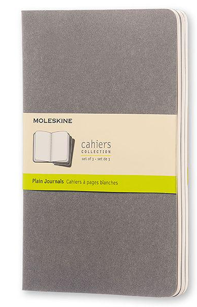 Набор блокнотов Moleskine Cahier средних 3 шт. Серый (CH318)
