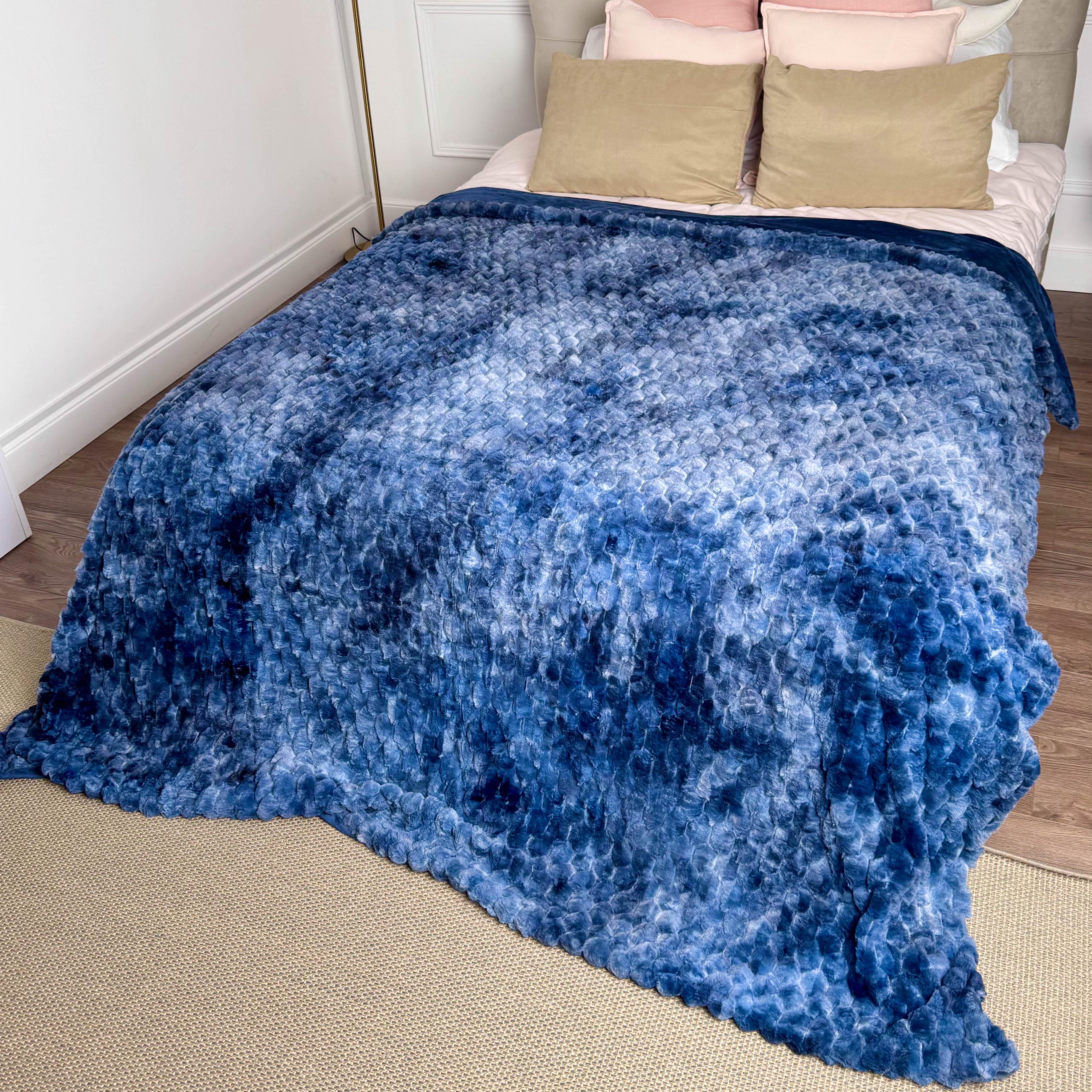 Плед Кролик 220x240 см Синий/Марганец (88458) Плед Кролик 220x240 см Синий/Марганец (88458)