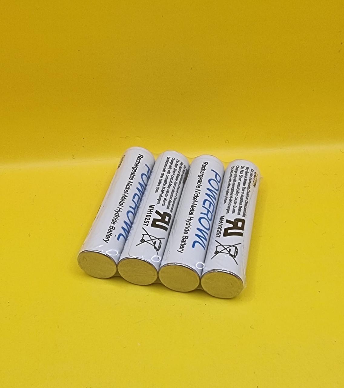 Батарейки акумуляторні NiMH POWEROWL AAA 1000 мАг 1,2 В 4 шт. (2632826993) - фото 2