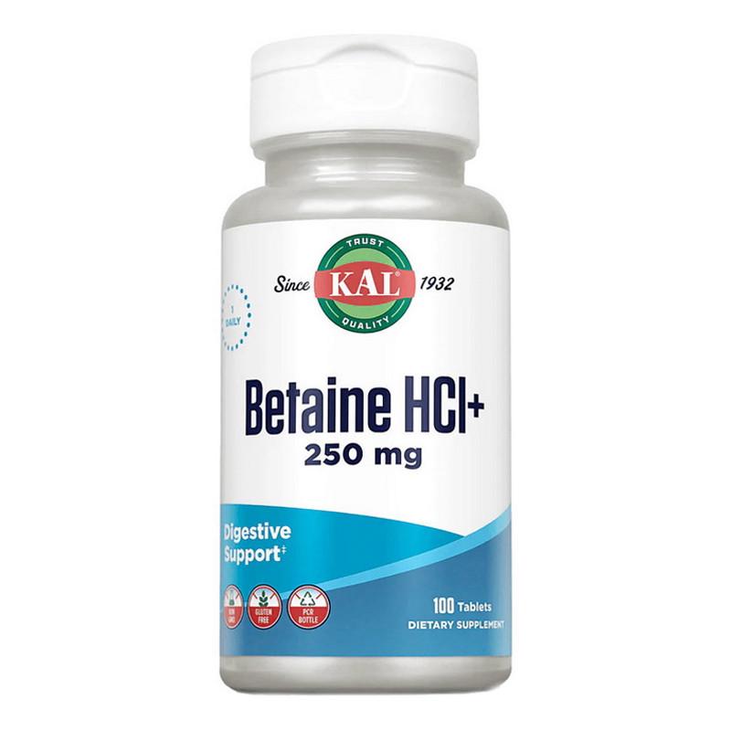 Бетаїн гідрохлорид KAL Betaine HCL+ 250 mg 100 табл. (22592-01)