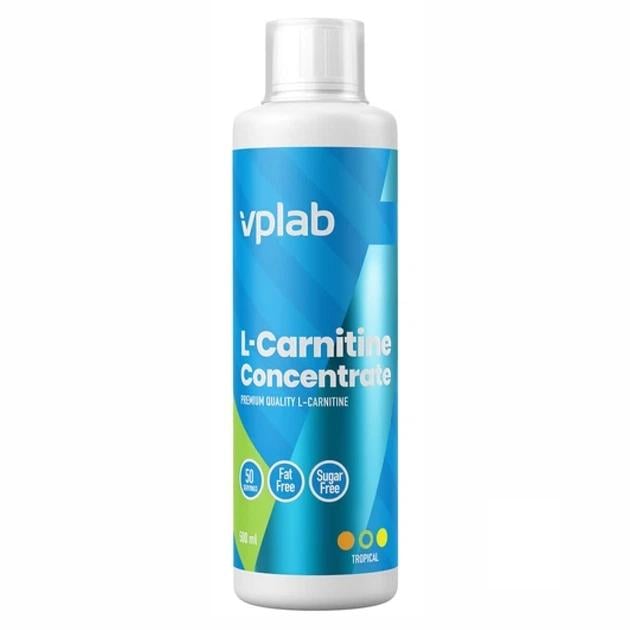 Карнітін рідкий VPLab L-Carnitine Concentrate Тропічні фрукти 500 мл (2847536978)