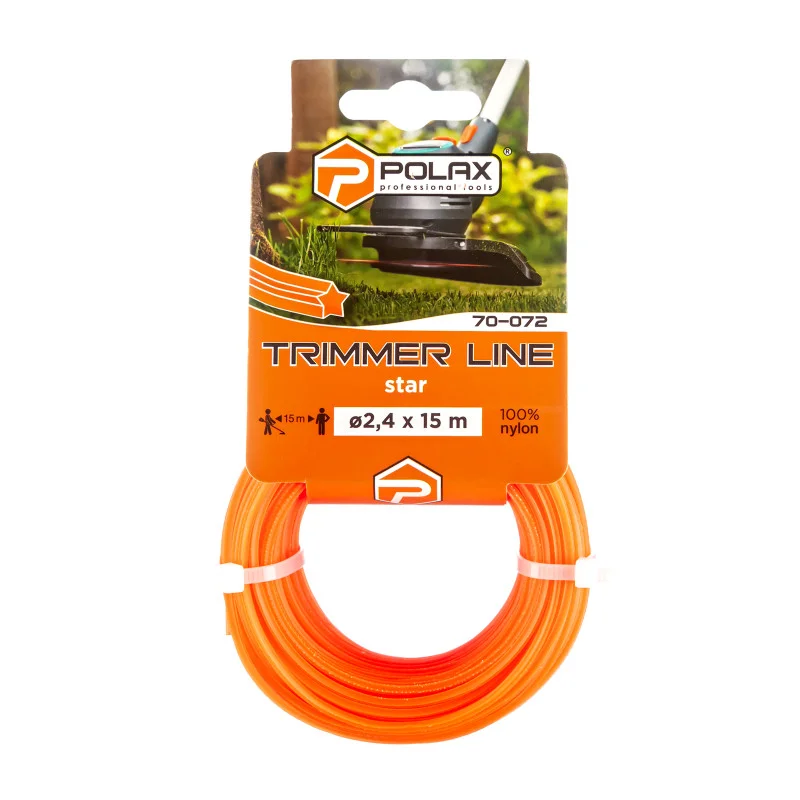 Жилка для триммера Polax "Звезда" 2,4 мм 15 м (70-072)