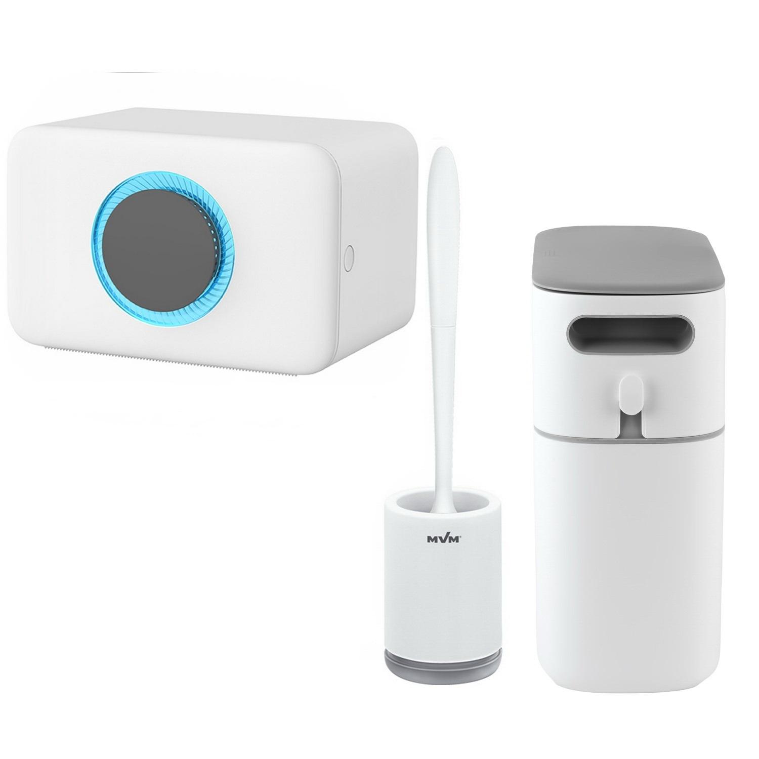 Набір аксесуарів для ванної MVM №26 MVM-MH-26 white/gray Сірий (228047)