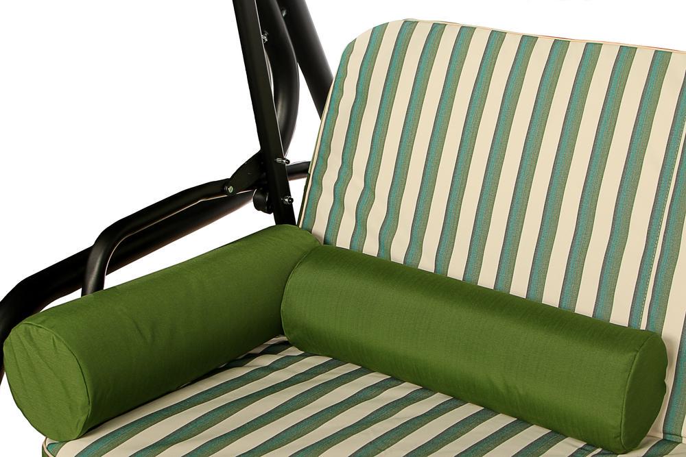 Комплект м'який до гойдалки Ost-Fran King teksilk Бежево-зелені смужки (2688) - фото 2 Комплект м'який до гойдалки Ost-Fran King teksilk Бежево-зелені смужки (2688) - фото 2