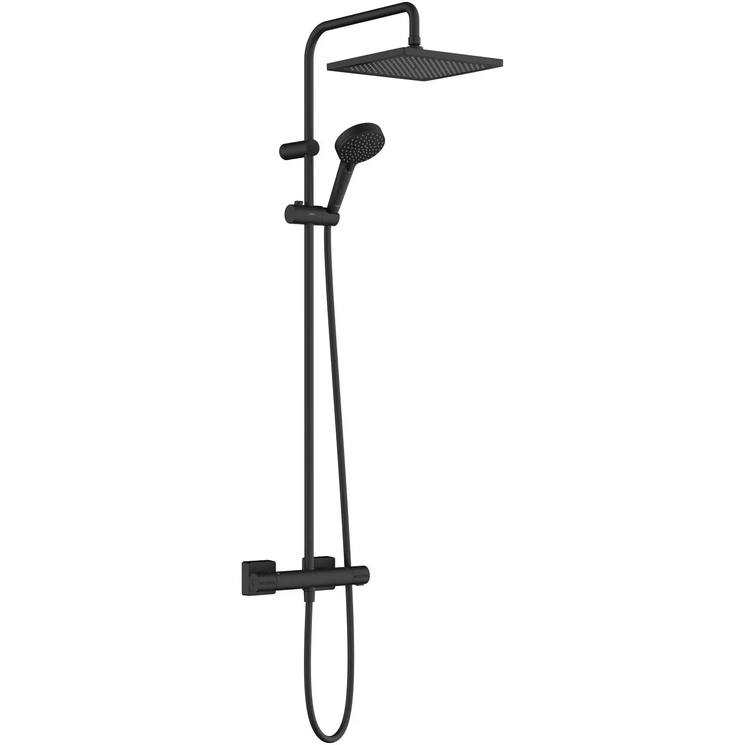 Душова система Hansgrohe Vernis Shape Showerpipe 240 1jet з термостатом Чорний матовий (26427670)