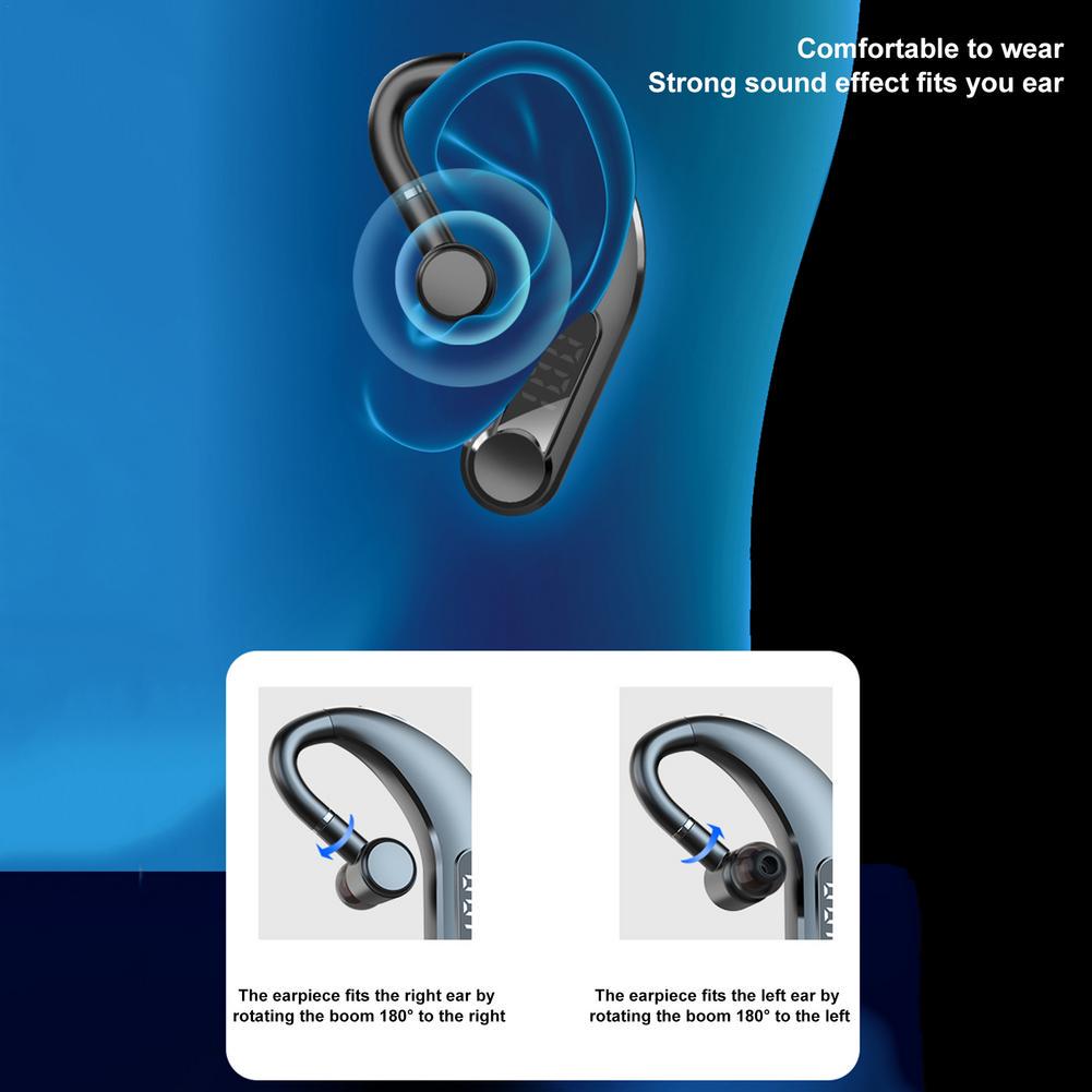 ᐉ Універсальна бездротова Bluetooth гарнітура М22 з кріпленням на вухах ...