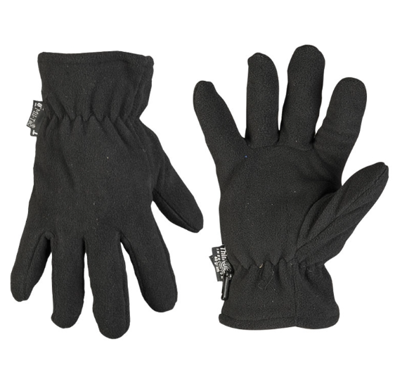 Перчатки Mil-Tec Fingerhandschuhe Fleece Thinsulate Schwarz флисовые S Черный (12534002-S) - фото 1