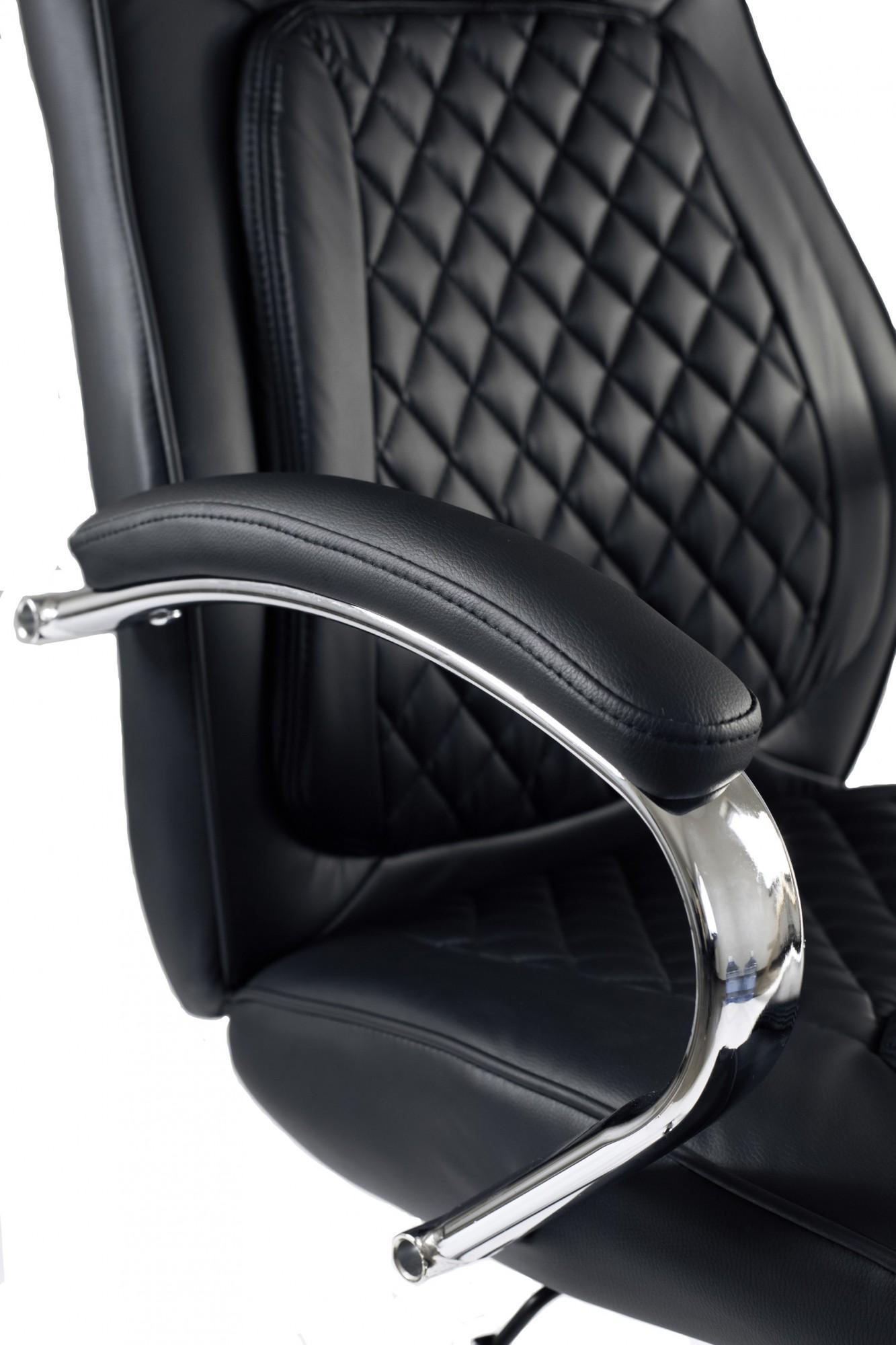 Крісло офісне комп'ютерне LamboDesign хром Anyfix екошкіра Чорний - фото 6