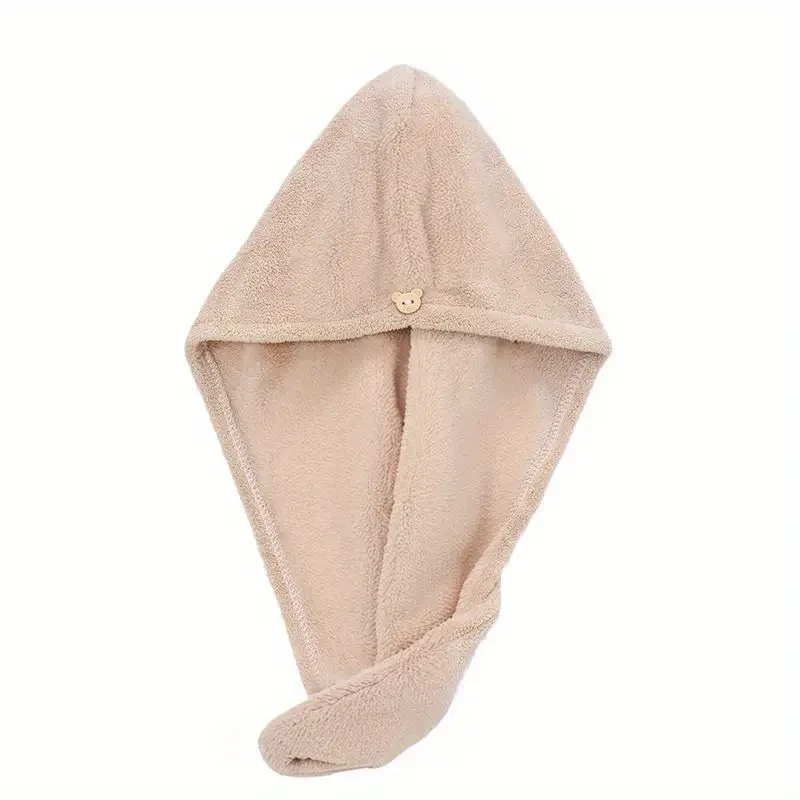 Полотенце для волос тюрбан для сушки волос Бежевый (2487663567)