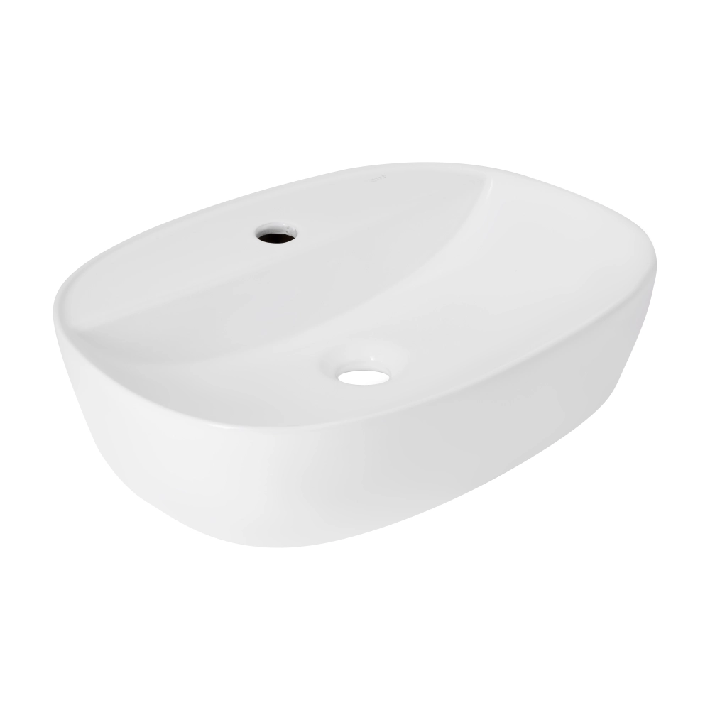 Раковина накладная Qtap Scorpio овальная без донного клапана 500x380x120 мм Белый (SD00052913)