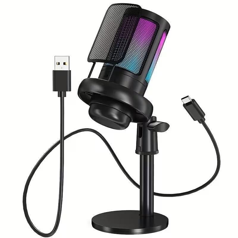 Мікрофон USB-C конденсаторний з RGB швидким Mute та регулюванням гучності (2869016862) Мікрофон USB-C конденсаторний з RGB швидким Mute та регулюванням гучності (2869016862)