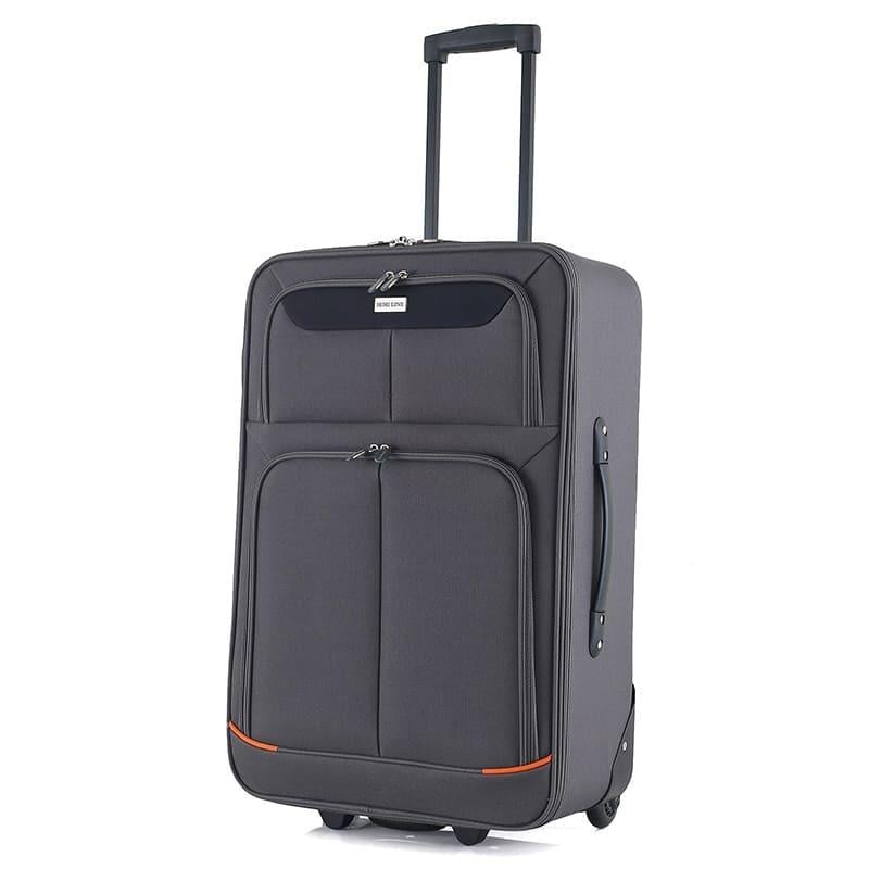 Чемодан SEMI LINE 24" M 50 л Grey/Orange Lines (DAS303343)