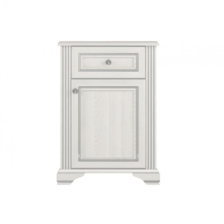 Комод в гостиную Гербор Уайт 1D1S с телескопами Ясень снежный/Сосная серебряная (00000057679) Комод в гостиную Гербор Уайт 1D1S с телескопами Ясень снежный/Сосная серебряная (00000057679)