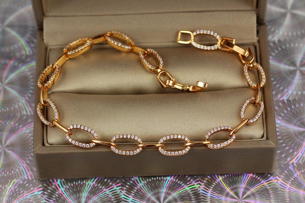 Браслет Xuping Jewelry Македония 19,5 см 6 мм Золотистый