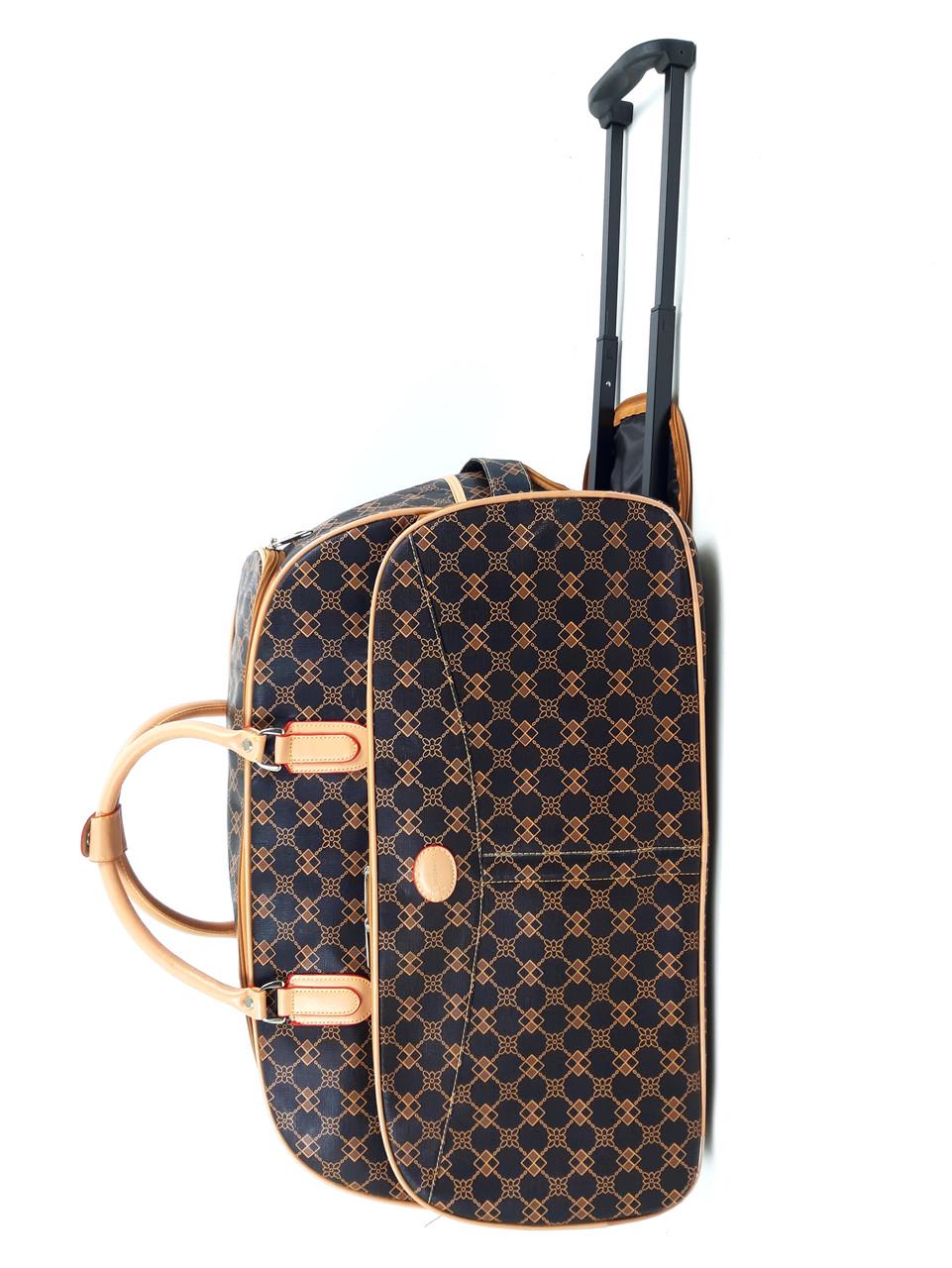 Сумка дорожня на колесах Sky travel XL 59х31х38 см 72 л Чорний/Бежевий (420-18) - фото 2 Сумка дорожня на колесах Sky travel XL 59х31х38 см 72 л Чорний/Бежевий (420-18) - фото 2