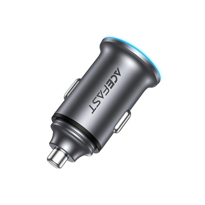 Зарядний пристрій в авто Acefast B15 65 Вт USB-A/USB-C швидка зарядка PD/QC Grey (24463) - фото 4 Зарядний пристрій в авто Acefast B15 65 Вт USB-A/USB-C швидка зарядка PD/QC Grey (24463) - фото 4