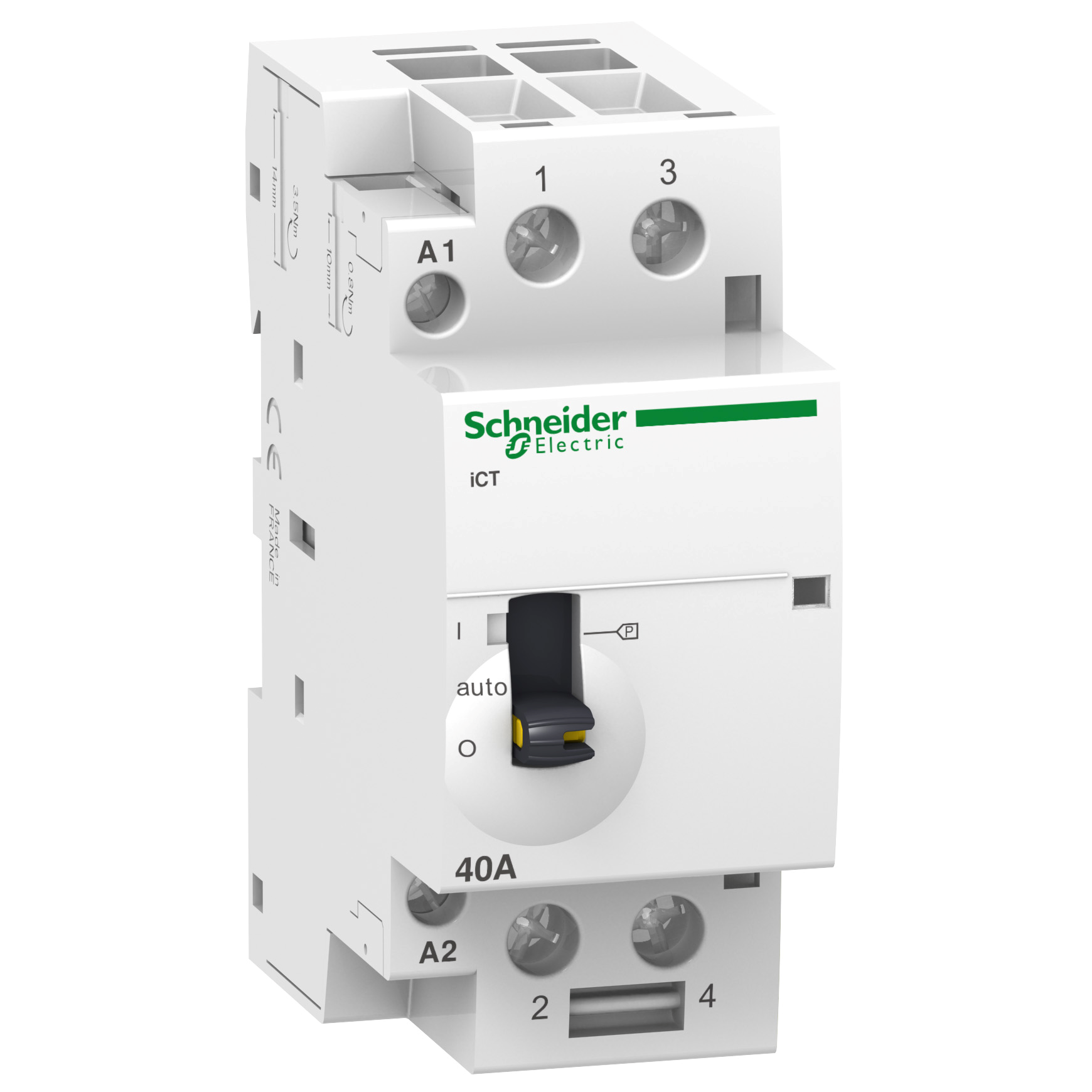 Контактор модульный с ручным управлением Schneider Electric Acti9 iCT 2P 63A 2NO 230V (A9C21862)