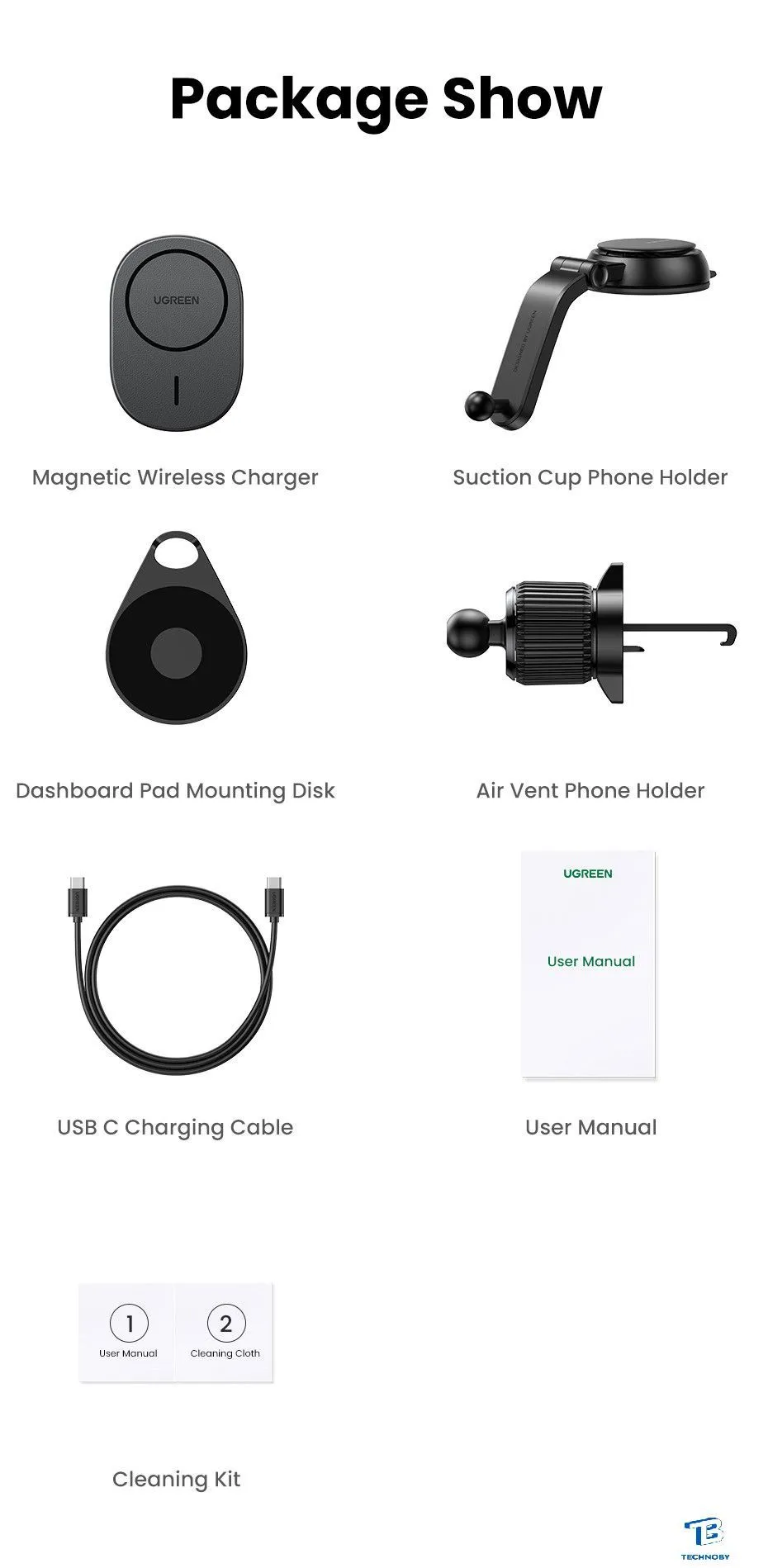 Зарядное устройство магнитное UGREEN CD345 MagSafe для iPhone Qi 15W 2в1 Black (15120) - фото 7 Зарядное устройство магнитное UGREEN CD345 MagSafe для iPhone Qi 15W 2в1 Black (15120) - фото 7