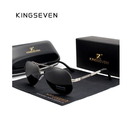 Сонцезахисні окуляри KINGSEVEN DESIGN N7840/N740 Авіатори в класичній оправі і поляризованими лінзами Сірий - фото 5 Сонцезахисні окуляри KINGSEVEN DESIGN N7840/N740 Авіатори в класичній оправі і поляризованими лінзами Сірий - фото 5