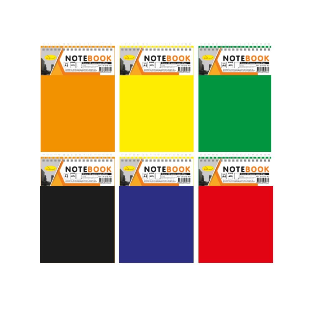 Набор блокнотов Микс А6 пружина сверху 80 л.