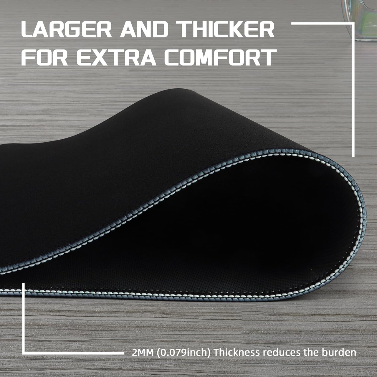 Коврик для мыши Игровой Attack Shark Cm02 450х400х4 мм Black - фото 5 Коврик для мыши Игровой Attack Shark Cm02 450х400х4 мм Black - фото 5