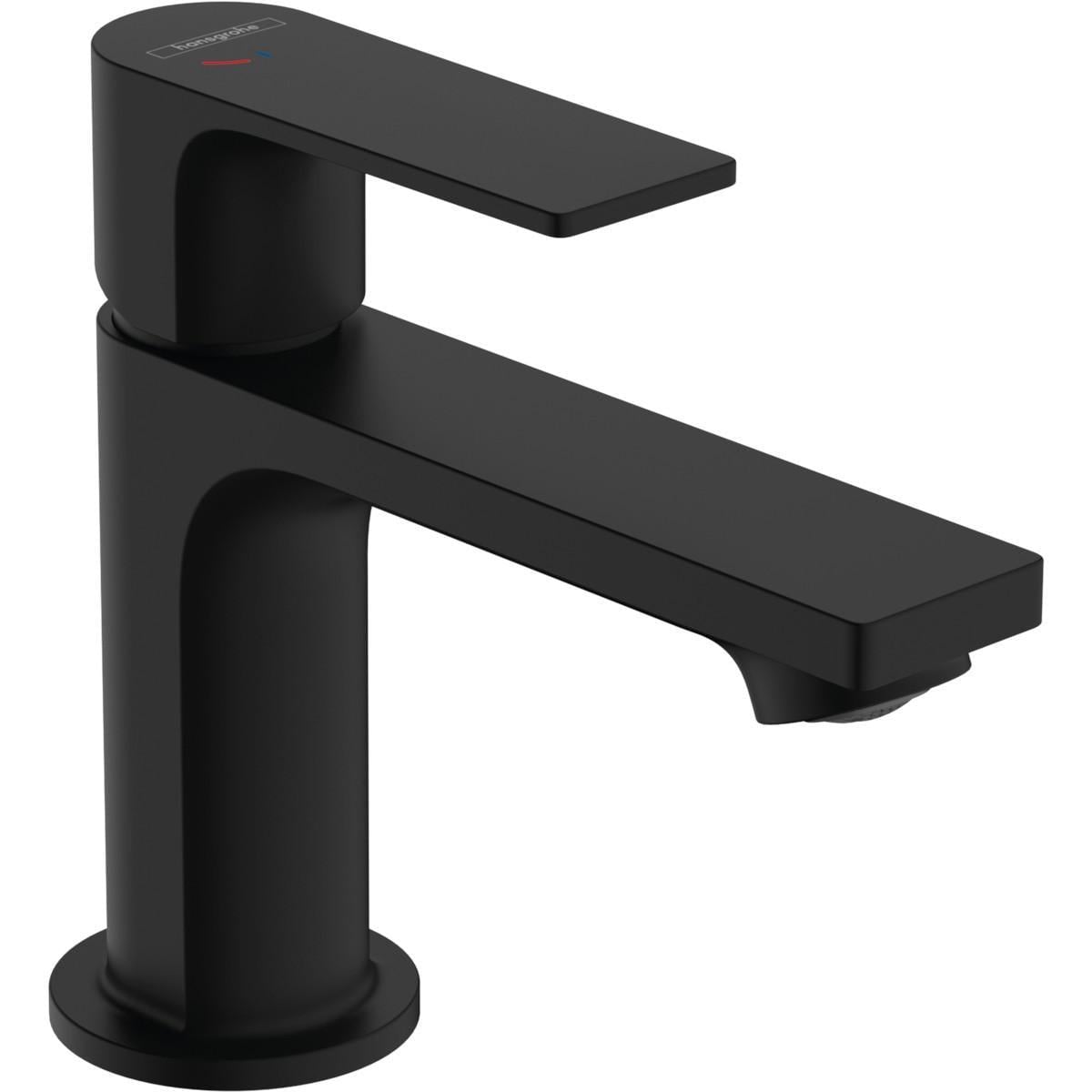 Смеситель для раковины Hansgrohe Rebris E Coolstart EcoSmart+ однорычажный Черный матовый (37462093)