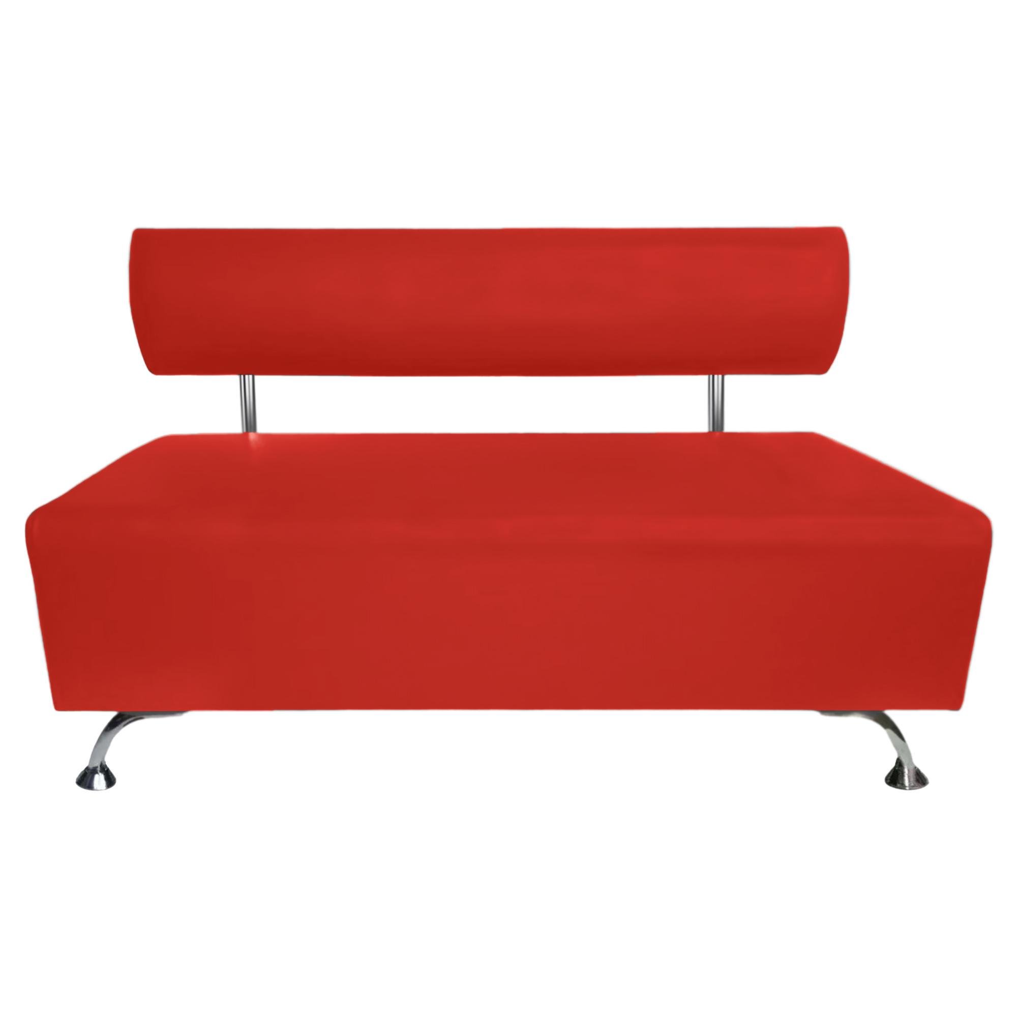 Диван офисный AVVS для ожидания/приемной 150 см с ножками 12 см Красный - фото 2