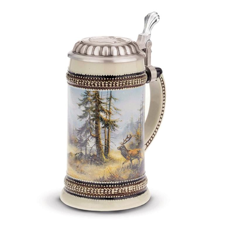 Бокал пивной керамическая с крышкой Angler Artina SKS h 21 см 500 мл (93353a)
