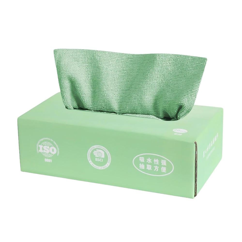 Набір багаторазових кухонних серветок з мікрофібри в пачці 20x20 см 10 шт. Зелений (NR0222_2)