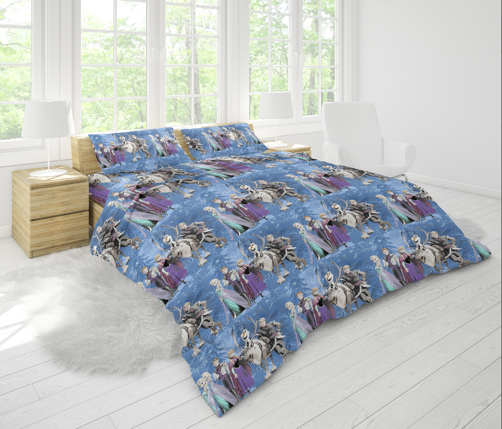 Тканина для постільної білизни Анна та Ельза бязь/Gold 2,2 м - фото 1 Тканина для постільної білизни Анна та Ельза бязь/Gold 2,2 м - фото 1