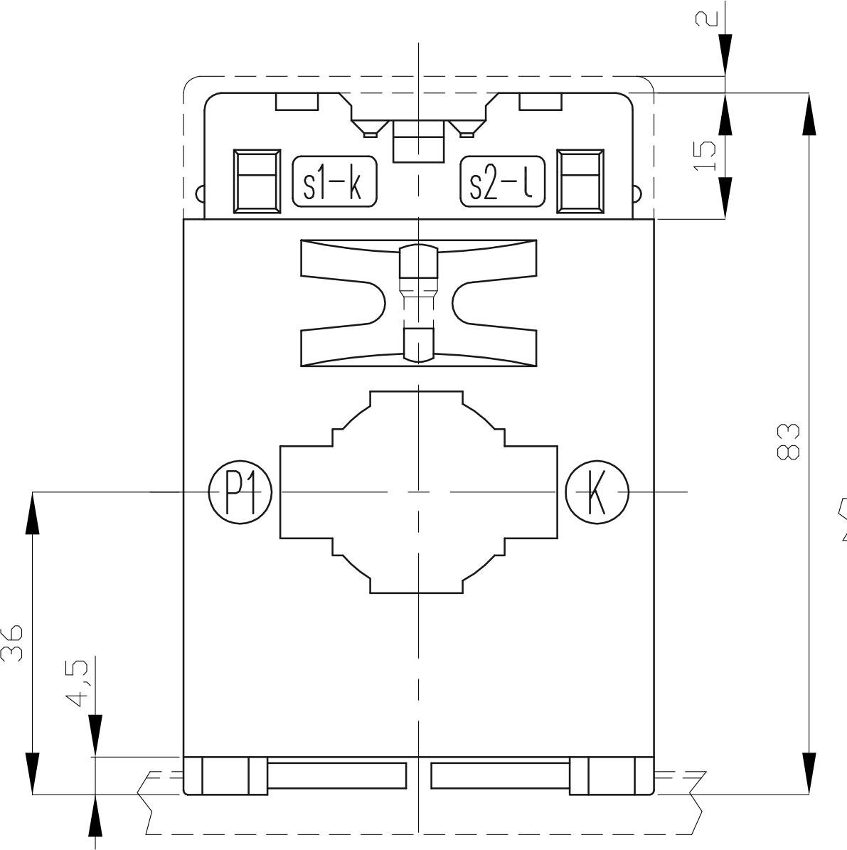 Трансформатор струму FRER TAC032 50/5A під шину 32х10 кабель ø 24 мм клас точності 0,5s (TAC032050X05) - фото 5