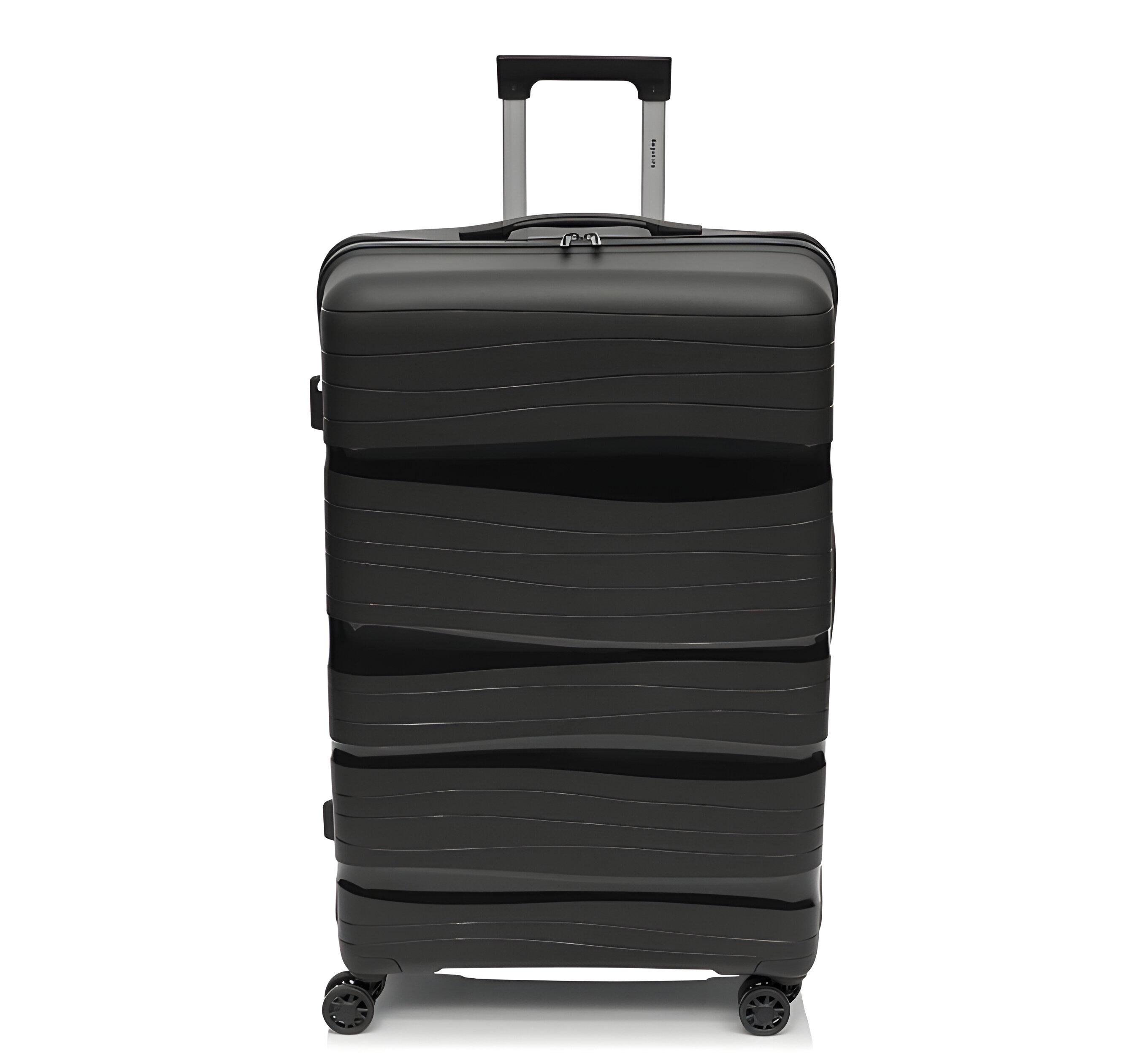 Набор из четырех чемоданов ABS-пластик с кодовым замком Черный (PP002) - фото 2