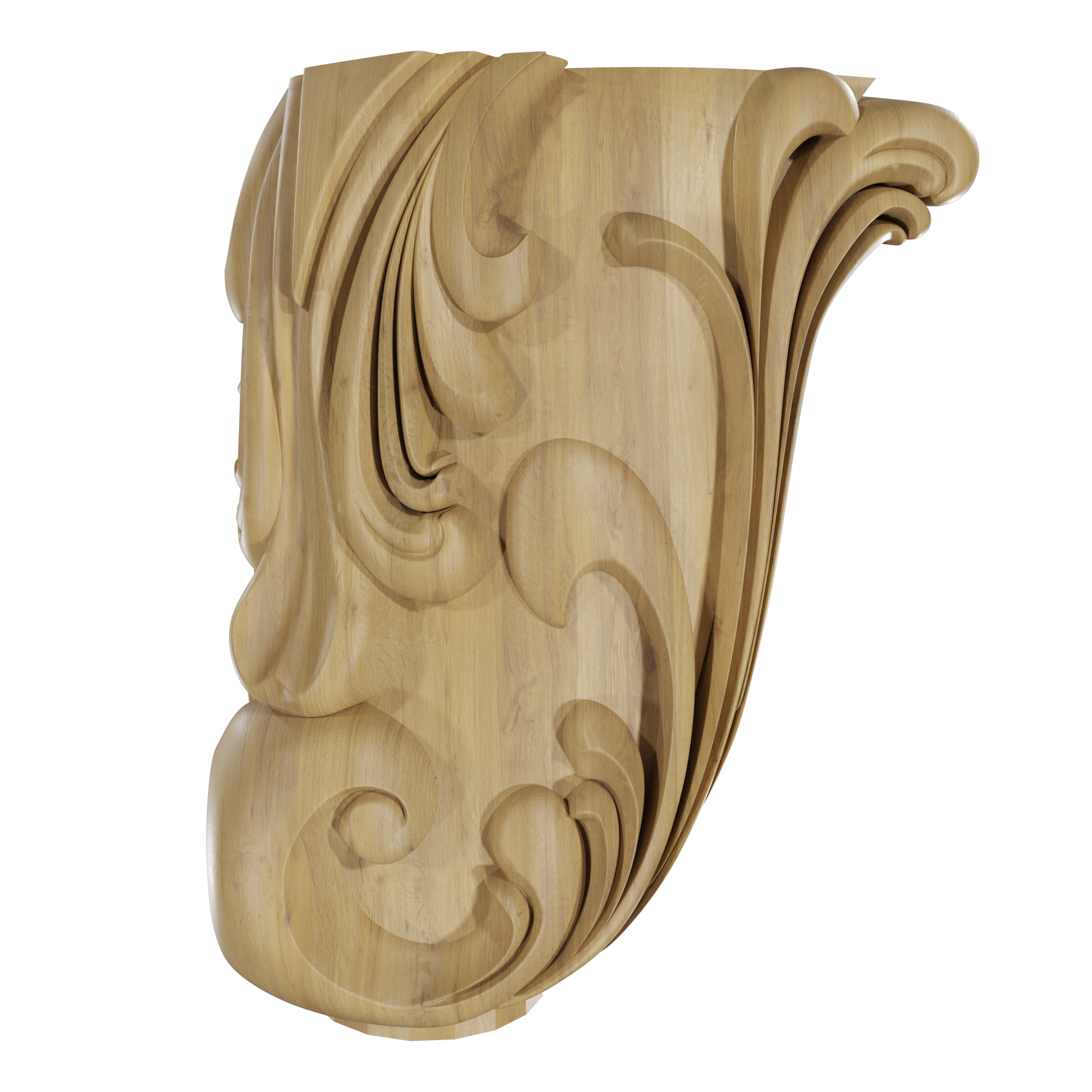 Ніжка для меблів дерев'яна з різьбленням Дуб (25590888)