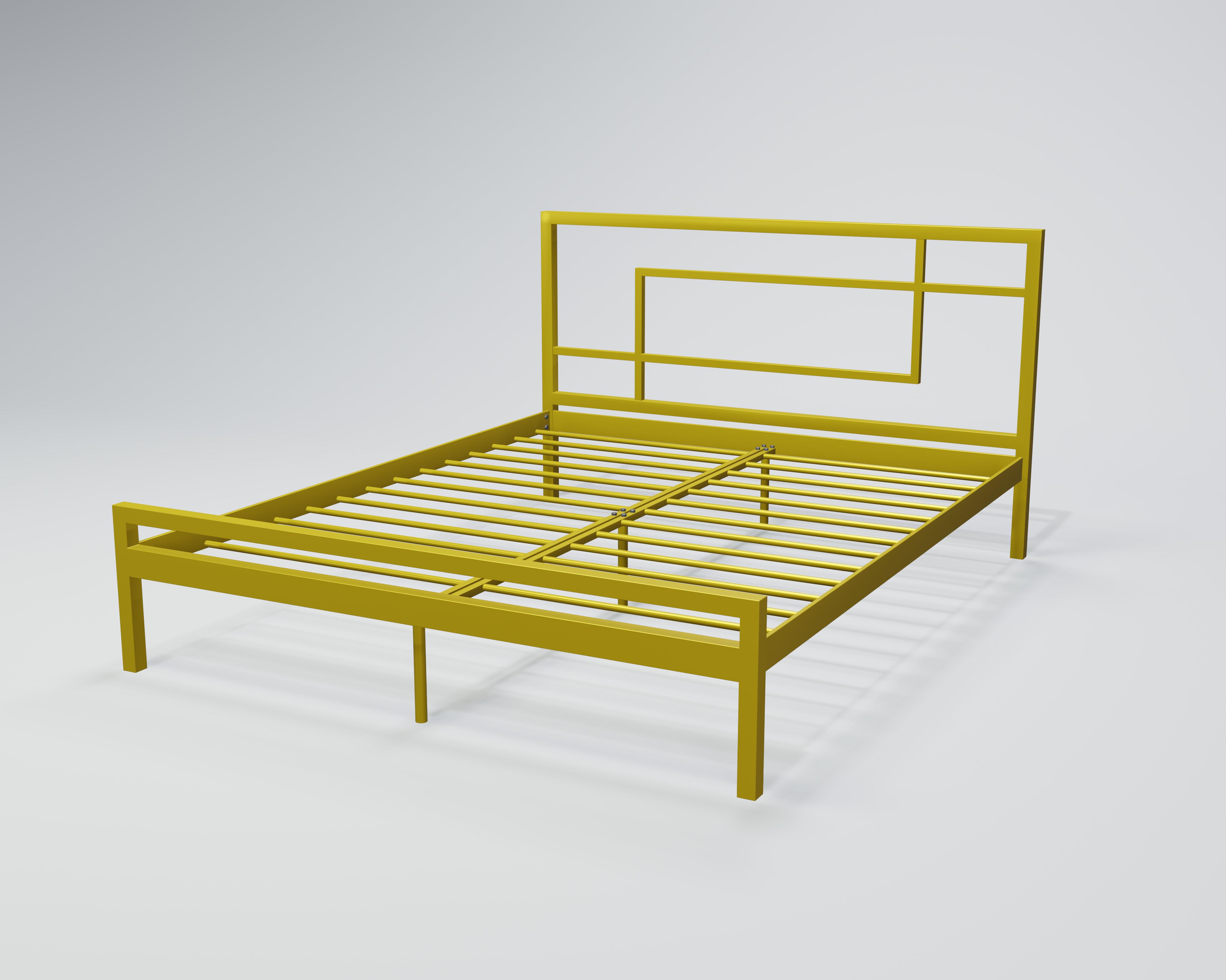 Кровать металлическая Хайфа 140x200 см Желтый