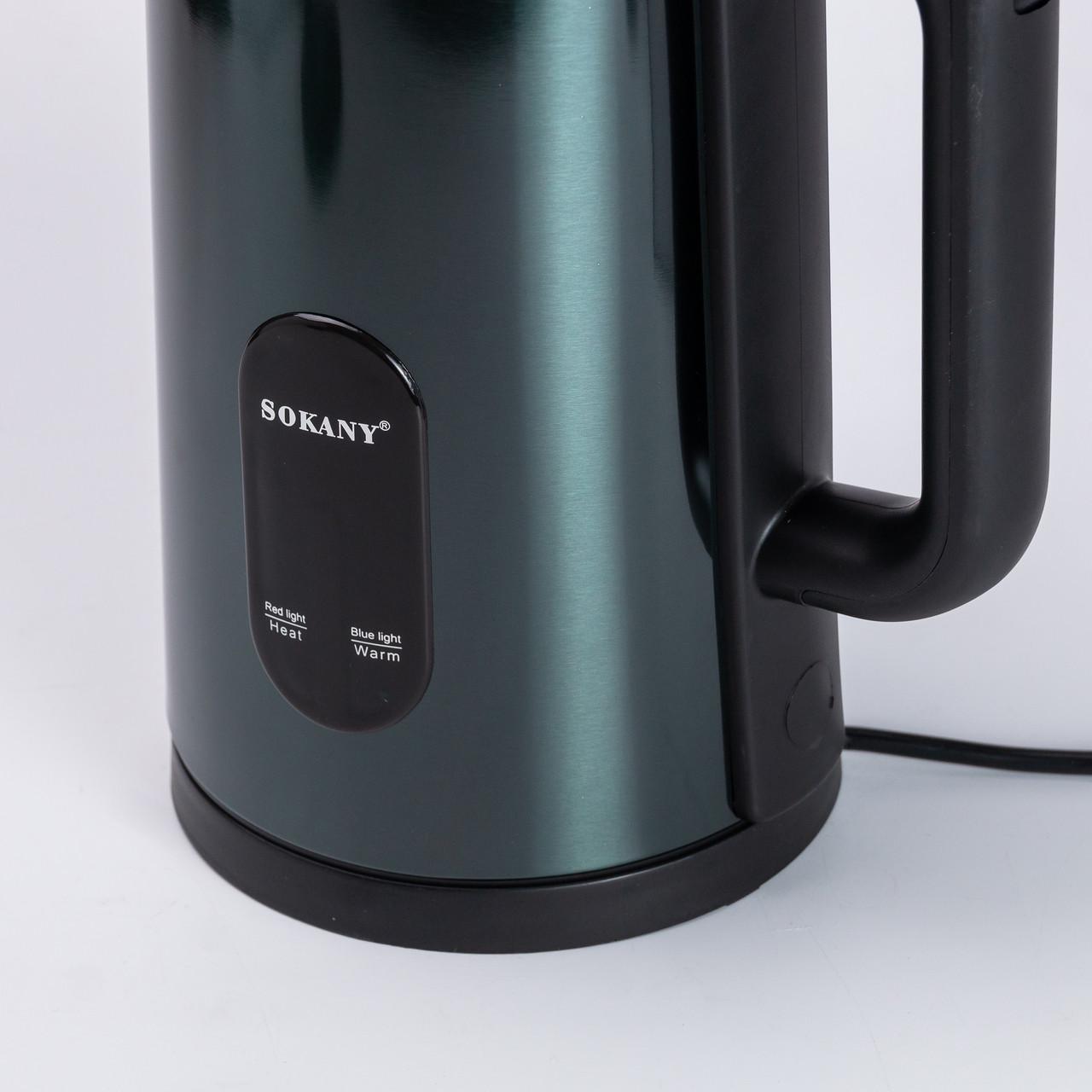 Чайник електричний Sokany SK-09019GR 3 л Зелений (4927) - фото 11