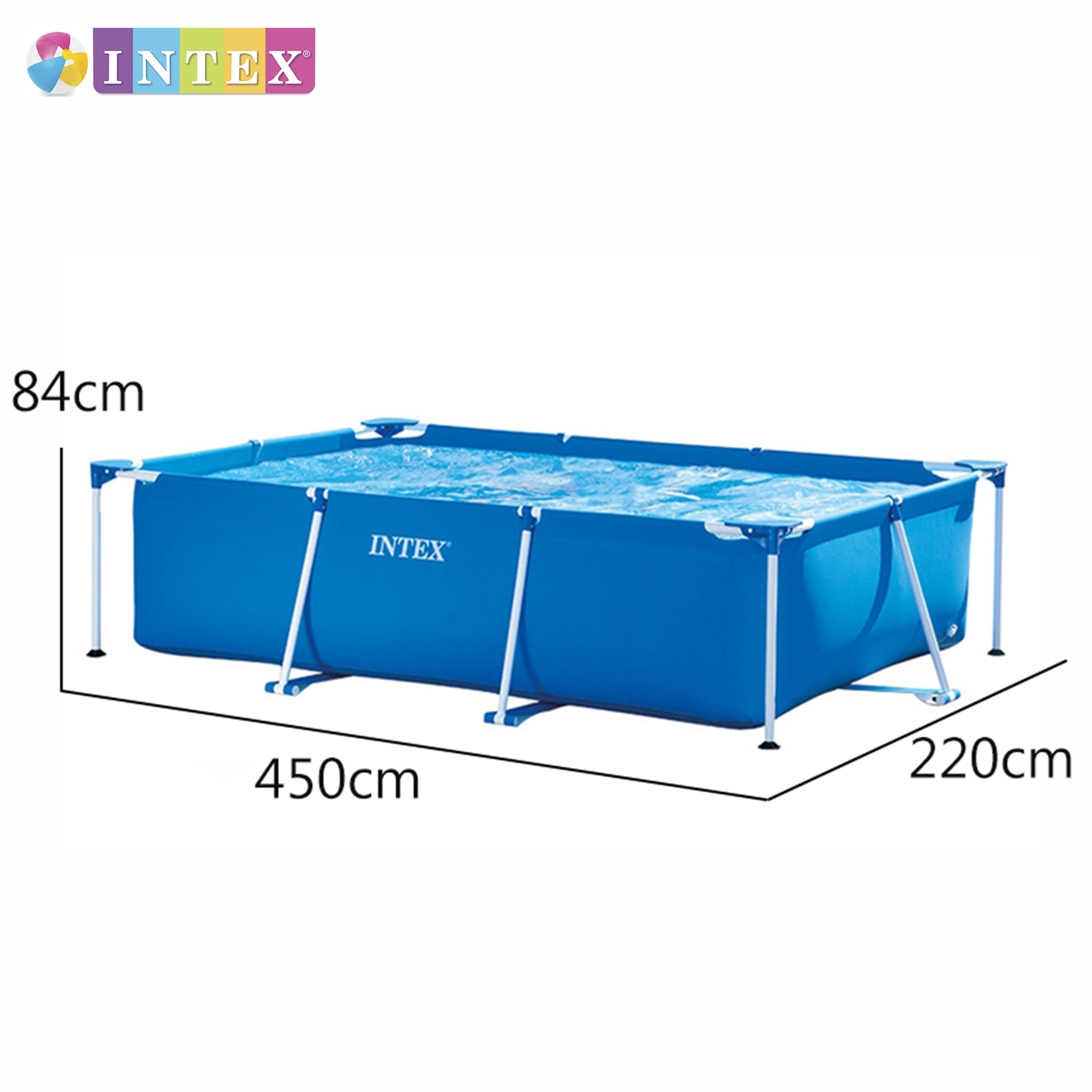Бассейн каркасный прямоугольный Inteх 28273 NP 450х220х84 см 7127 л от 6 лет (14951230) - фото 2 Бассейн каркасный прямоугольный Inteх 28273 NP 450х220х84 см 7127 л от 6 лет (14951230) - фото 2